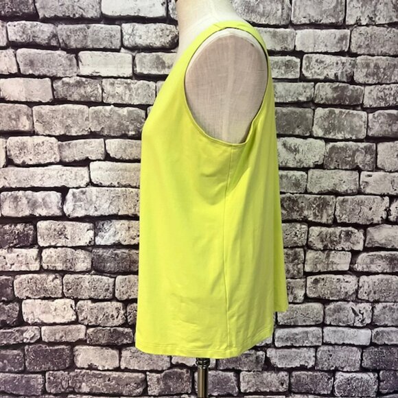 Chico's Greenish/Yellow Sleeveless Tank Size XL - Picture 4 of 9